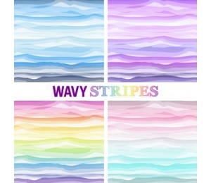Jersey - Wavy Stripes lila